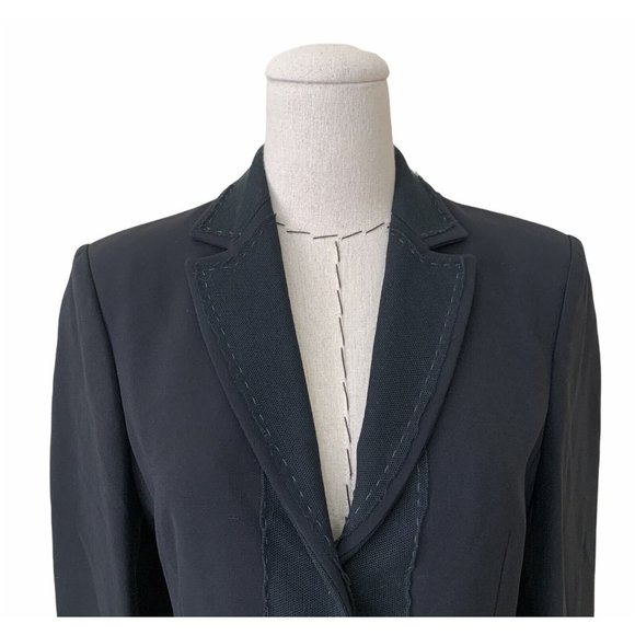 Iconic Rare MOSCHINO Cheap and Chic Black Said Sew Sewing Kit Jacket sz 8 - Picture 3 of 12